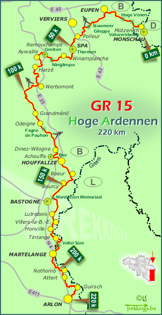 GR 15 kaart
